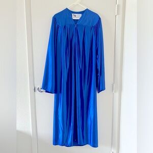 Blue Graduation Gown with Cap